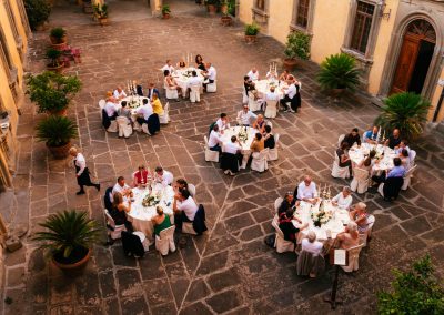 Wedding dinner at Castello di Montegufoni